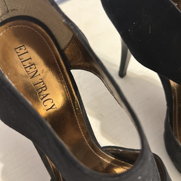 Ellen Tracy Suede Heeled Sandals - Picture 9 of 10